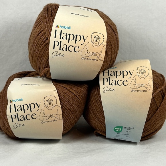 HOBBII Happy Place Solid Yarn #34 Cinnamon - Picture 1 of 5
